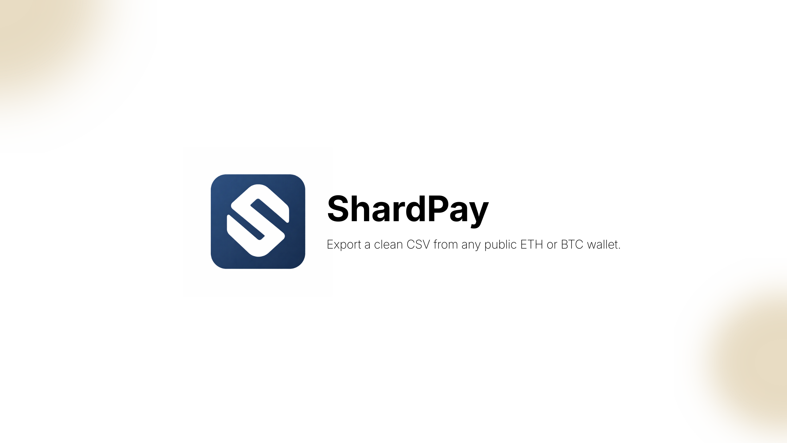 ShardPay Export banner